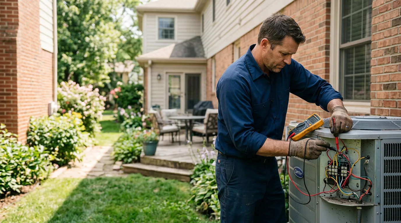 HVAC technician working near North Dartmouth, MA
